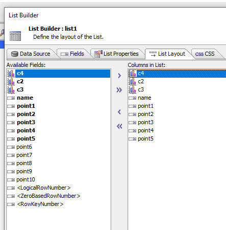 Adding Charts to the List Layout